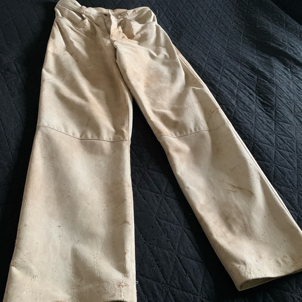 Vintage suede fully lined straight leg pants